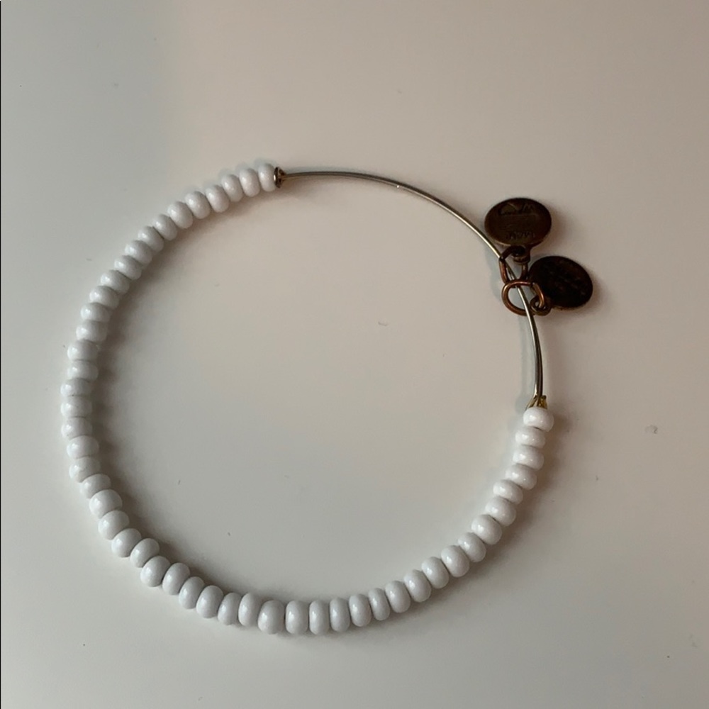 Alex and Ani white bead bracelet